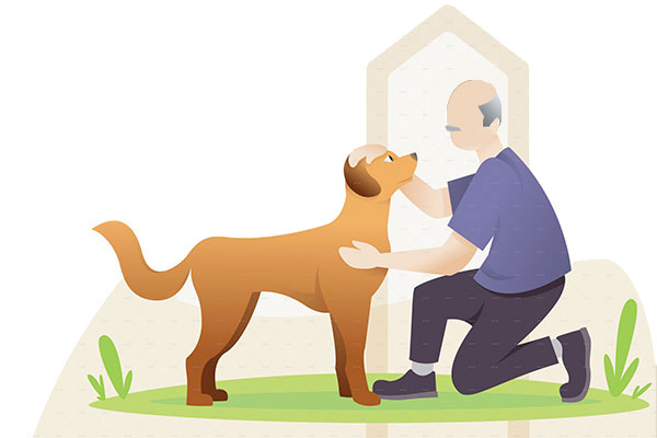 Animal Angels sitter with dog
